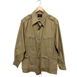 Willis & Geiger Safari Jacket Khaki Bush Poplin Hemingway Mens 40 USA